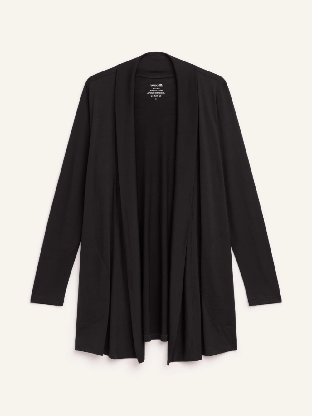 Wool& Landmark Cardigan Black 1X